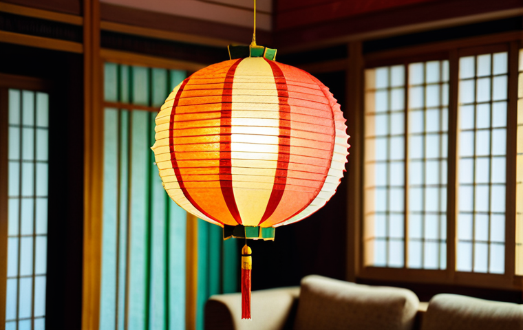 ** "A vibrant and colorful paper lantern, meticulously crafted with origami techniques in the shape of a Lotus flower, hangs gracefully indoors. Soft, diffused light illuminates the delicate paper folds. Background shows a modern Vietnamese living room with traditional touches. The overall mood is warm and inviting, celebrating Vietnamese culture and handmade crafts." (Keywords: Vietnamese, origami, lotus, lantern, handmade, cultural, warm lighting, living room decor)

**